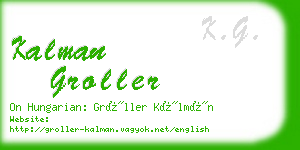 kalman groller business card